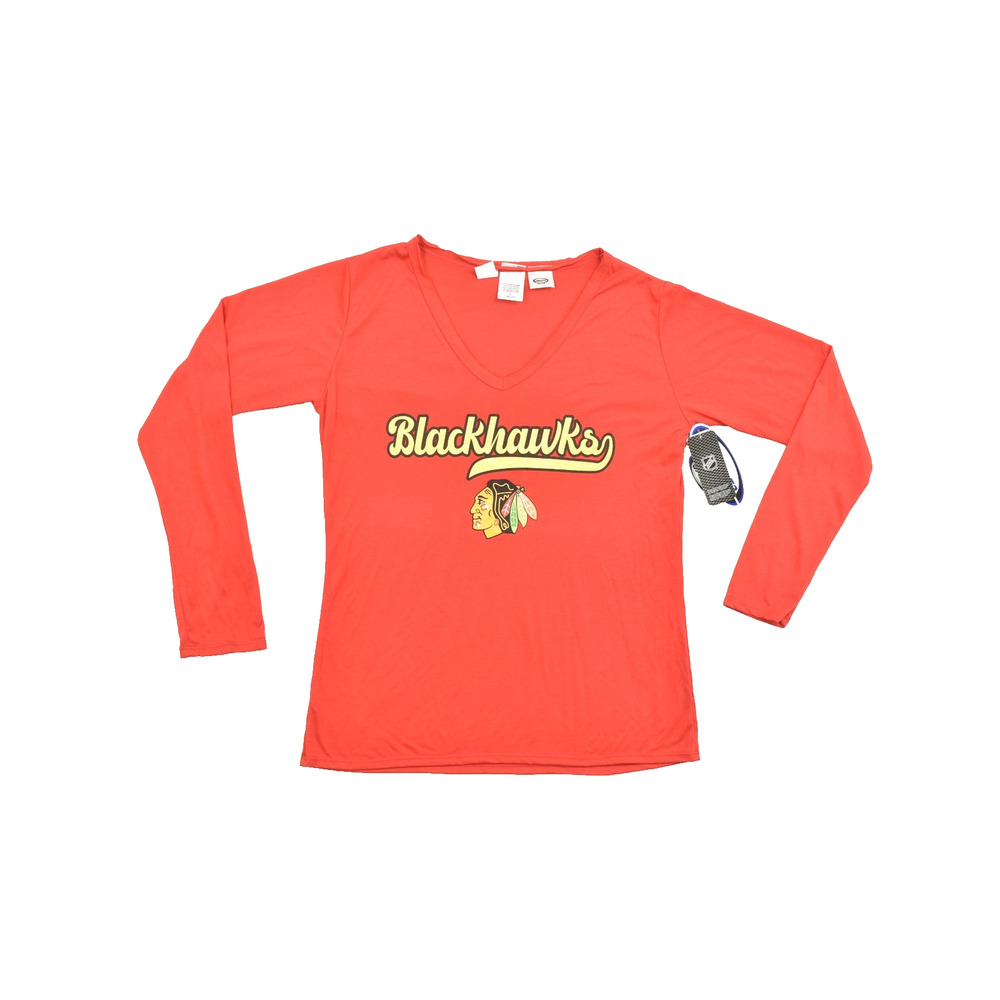 Concepts Sport Chicago Blackhawks Ladies' Regular Size L Red V-Neck Long Sleeve